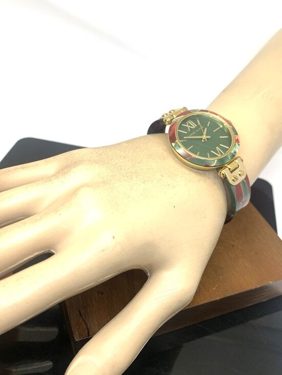 Anne Klein Women\'s Watch 10/9652 Quartz Green Burgundy Gold Stainless Steel 34mm main image 12